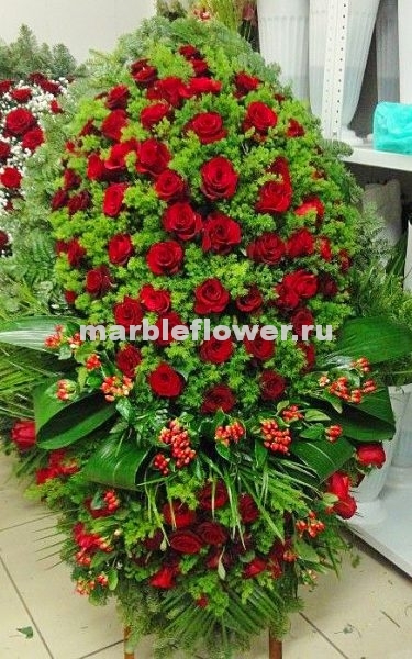 35-ВЖЭ Венок из живых цветов