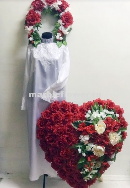 Платье погребальное 022с Свадебное