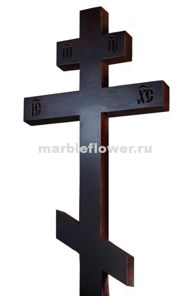 31 Крест намогильный дубовый тёмный ИНЦИ