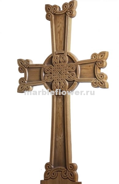19 Крест намогильный дубовый светлый Армянский