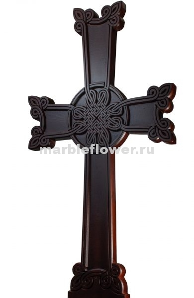 36 Крест намогильный дубовый тёмный Армянский