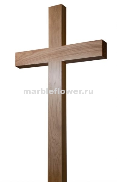 09 Крест намогильный дубовый светлый католический